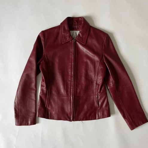 red leather jacket