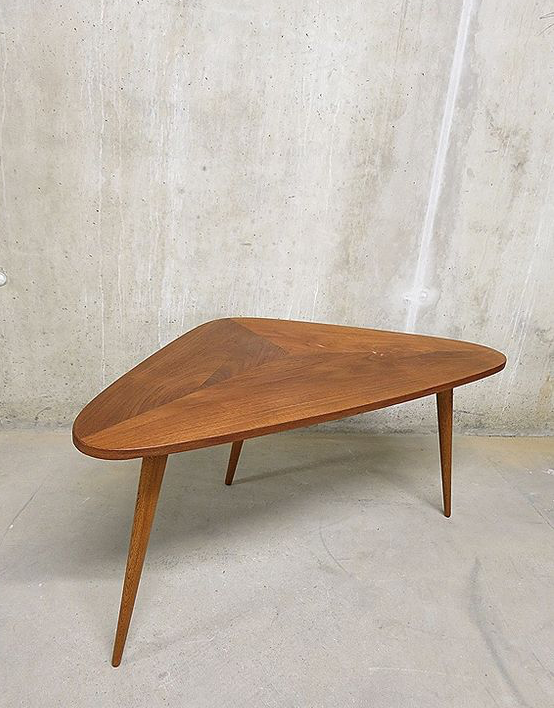 wood coffee table mid century